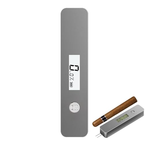 Digital Cigar Hygrometer, Portable Cigar-Specific Temperature and Humidity Monitor Features Dual-Sensor Dual-Mode Measurement with LCD Display Suitable for Cigar Humidor Hygrometers