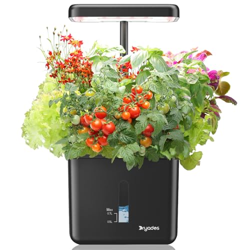 Indoor Garden Growing Systems Self-Watering Plant Pot Smart Gardening System with 17 Watts LED Grow Light Auto Timer Gardening Plant Gifts for Mom Plant Pot for vegetables herbs(No Seeds&Soil)