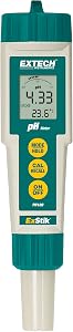 Extech PH100 Waterproof ExStik II pH Meter Kit with Flat Surface Electrode and Temperature