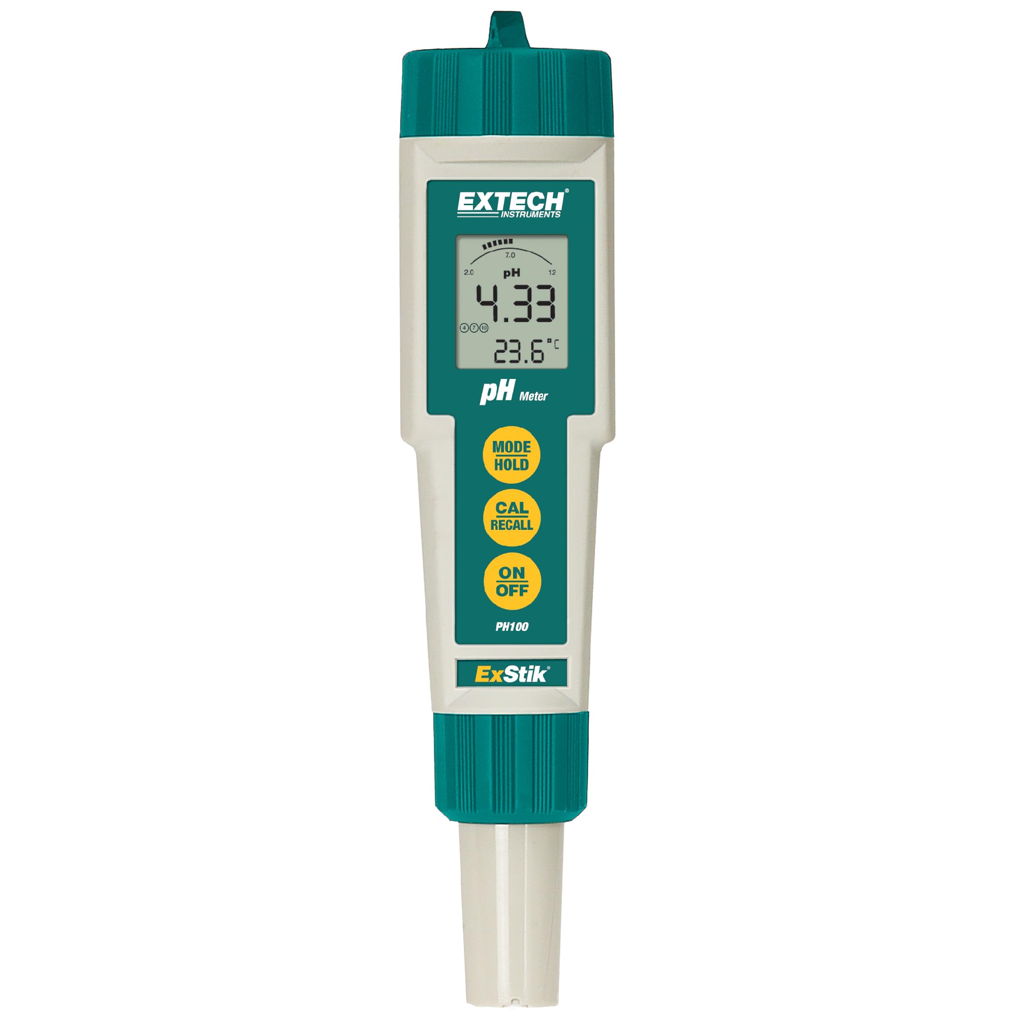 Extech PH100 Waterproof ExStik II pH Meter Kit with Flat Surface Elect — Our hands-on testing setup for best ph ec meters hydropon