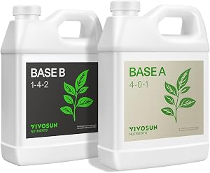 VIVOSUN Liquid Nutrients Base A & B Bundle, Grow Big Hydroponic Fertilizer, Supports V