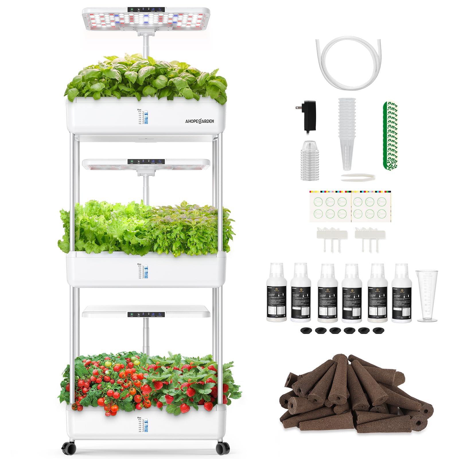 Ahopegarden Indoor Garden Hydroponics Growing System Kit: 66 Pods Plan — Build quality and design details up close