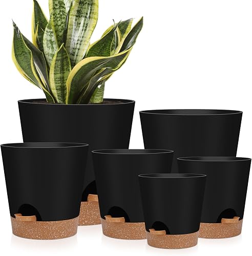 YNNICO Indoor Self Watering Planters with Drainage Holes and Saucers, — Side-by-side comparison of top picks in this category
