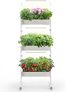 SUNCOZE 3-Tier Hydroponics Growing System Kit with 36 Pods – Full Spectrum Grow Lights, Hy