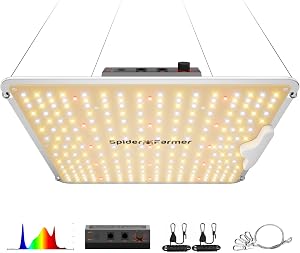 Spider Farmer SF1000 100W LED Grow Light for Indoor Plants, Upgraded High Efficiency LEDs,