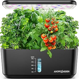 Ahopegarden Indoor Garden Hydroponics Growing System: 10 Pods Plant Germination Kit Herb V