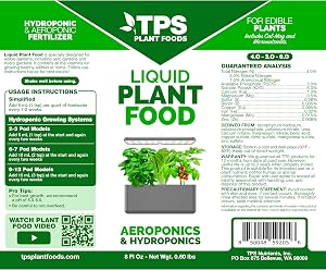 Liquid Plant Food for use in AeroGarden, IDOO and Hydroponic Growing Systems, Liquid Ferti