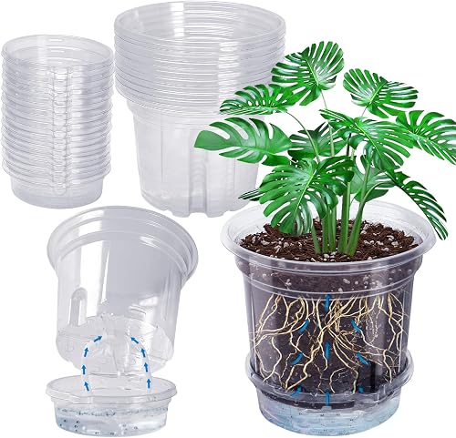 MIXC 12 Packs 5 Inch Self Watering Pots for Indoor Plants - Clear Nurs — Side-by-side comparison of top picks in this category
