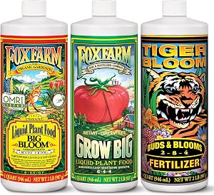 FoxFarm Soil Liquid Trio Pack - Big Bloom, Grow Big, Tiger Bloom Fertilizers Supports Vigo