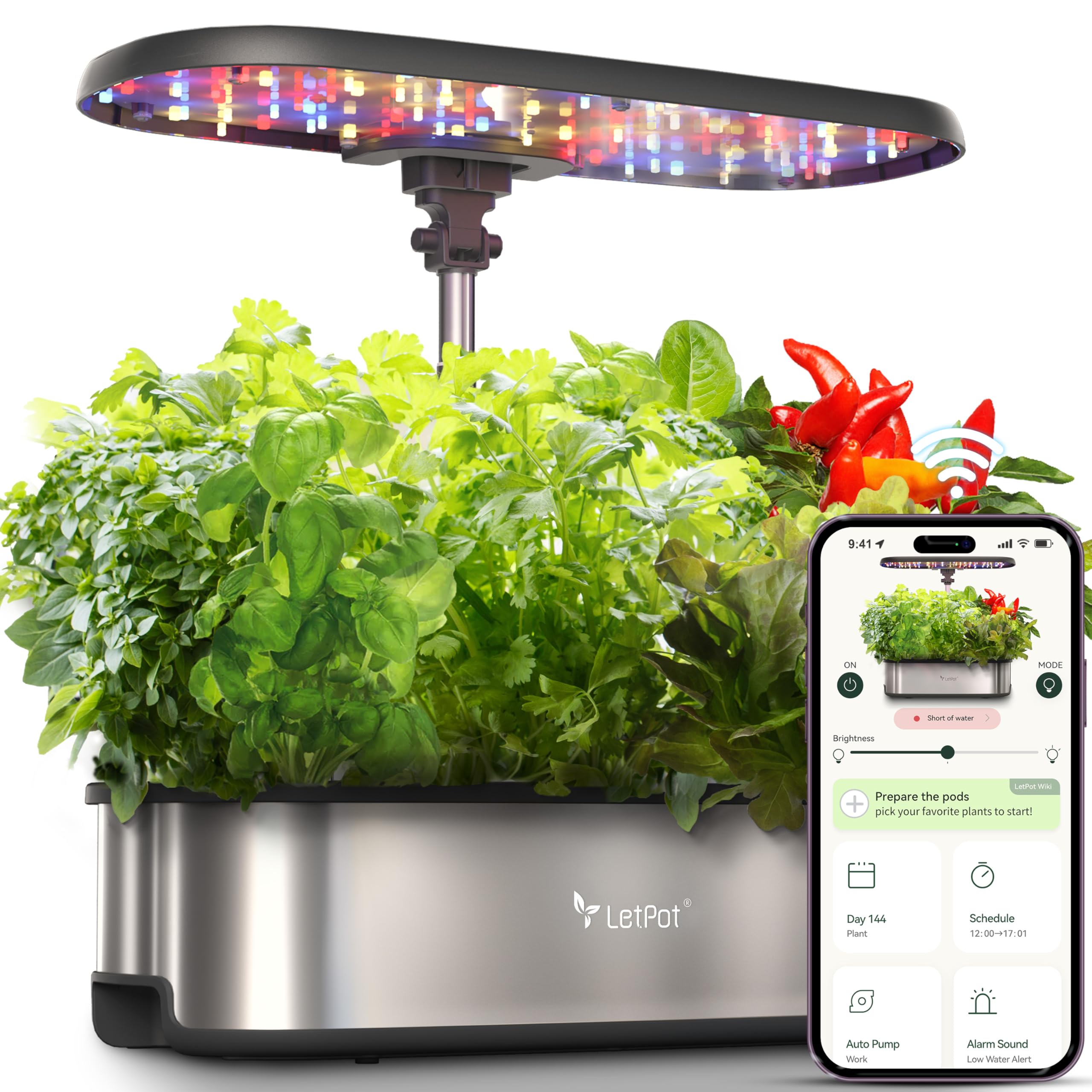 LETPOT LPH-SE Hydroponics Growing System, 12 Pods Smart Herb Garden Ki — Our hands-on testing setup for smart indoor garden kits c