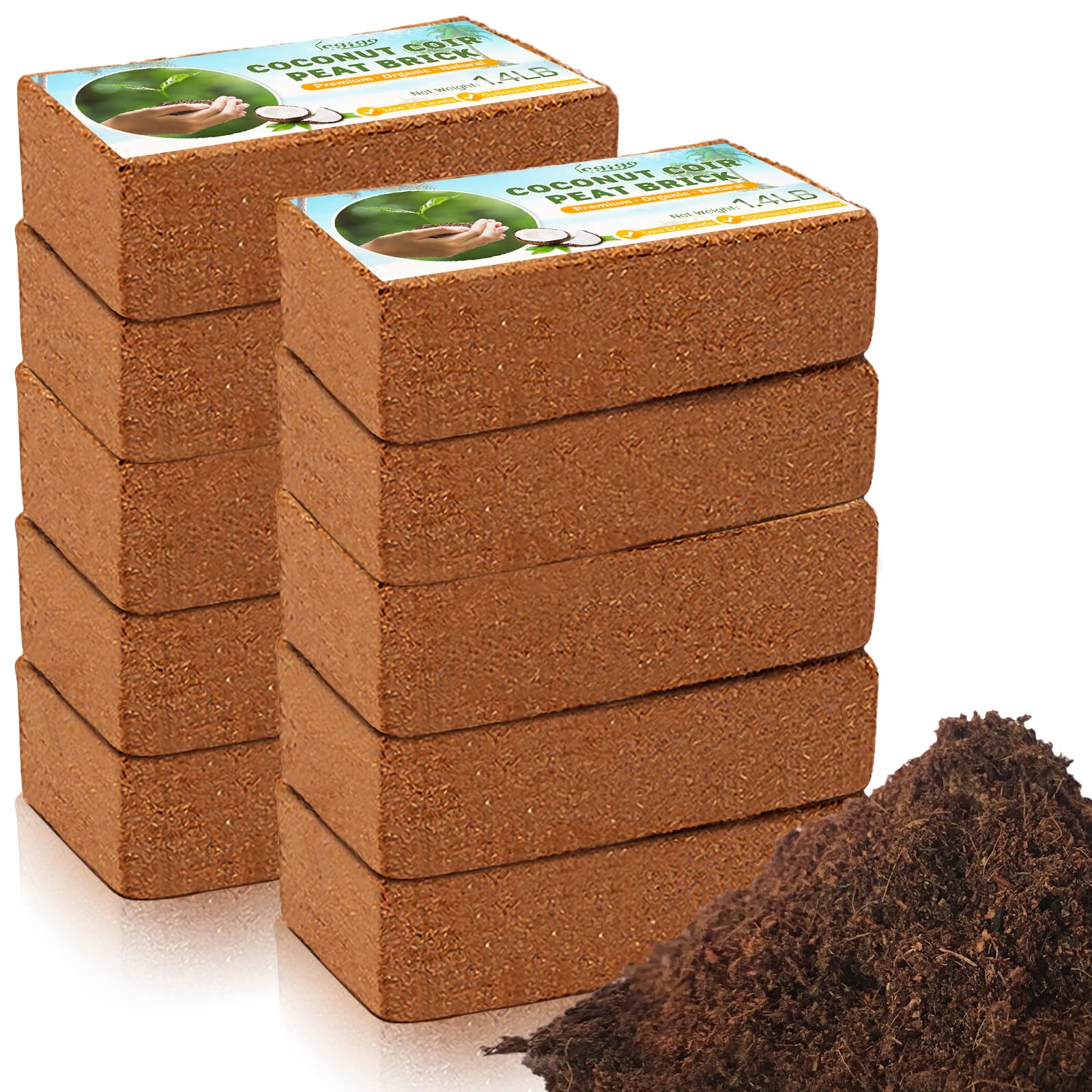 Legigo Pack of 10 Organic Coco Coir Bricks- 100% Natural Compressed Co — Side-by-side comparison of top picks in this category